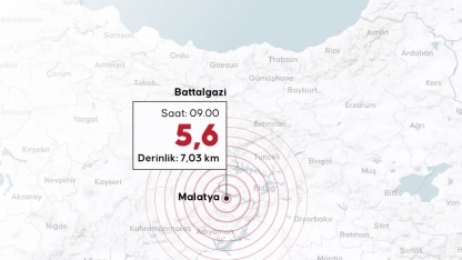 Türkiye'de 5,6 büyüklüğünde deprem