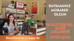 Garanti SİGORTA sahibi Muhasebeci Rıdvan Çakır mutlu ve huzurlu bir bayram geçirmenizi diler 