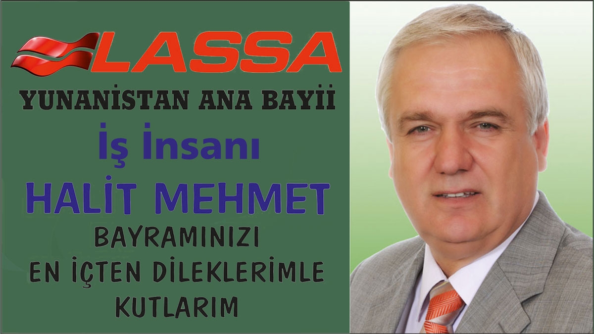 Kozlukebirli İş İnsani HALİT MEHMET bereket dolu bir bayram geçirmenizi temenni eder
