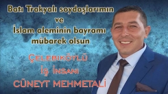 Çelebiköylü İş İnsani CÜNEYT MEHMETALİ'den Kurban bayramı tebriği