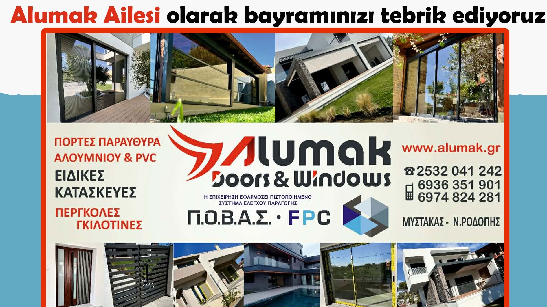Bıyıklıköy'de hizmet veren Alumak işletmesi size ve sevdiklerinize hayırlı bayramlar diler 