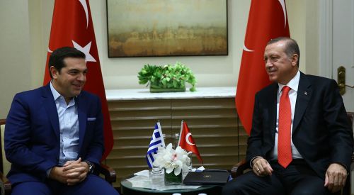 Erdoğan, Çipras'ı kabul etti