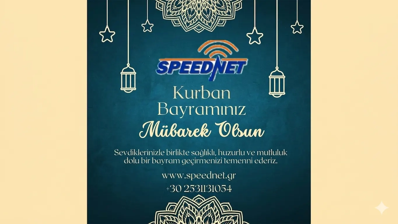 SPEEDNET internet hizmetleri sahibi Mehmet Hatip, bayramınızı tebrik eder, hayırlı bayramlar diler