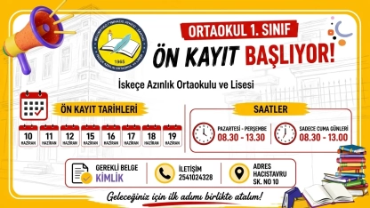 Türk Azınlık Eğitiminin geleceğine güçlü bir adım: İskeçe Azınlık Ortaokulu’nda kayıt heyecanı başlıyor