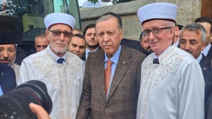Batı Trakya Türklerinin müftüleri Cumhurbaşkanı Erdoğan ile buluştu, soydaşlar Edirne'yi doldurdu