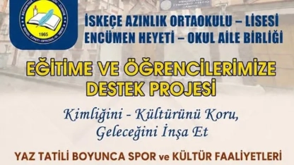 İskeçe Azınlık Lisesi Encümen Heyeti ve Okul Aile Birliği’nden öğrencilere yaz desteği