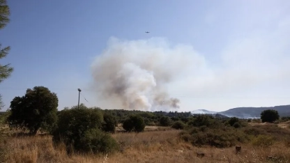 Tesalya ve Korint bölgelerinde orman yangını çıktı