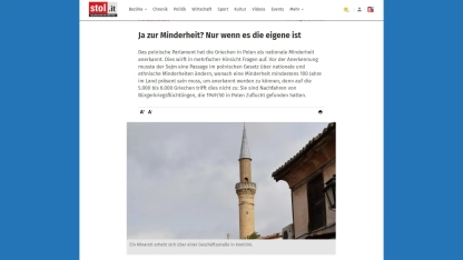 İtalya’daki Almanca haber portalında Batı Trakya Türk Azınlığı hakkında haber-makale