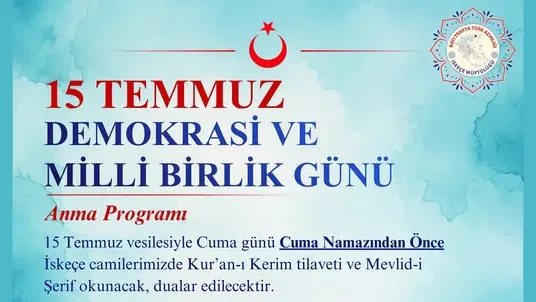 15 Temmuz şehitleri İskeçe camilerinde dualarla anılacak