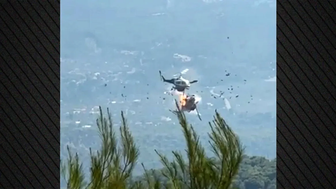 İki yangın söndürme helikopteri havada çarpıştı