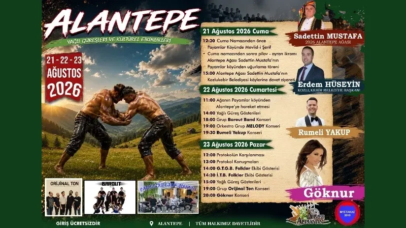 Alantepe’de yağlı güreş ve kültürel etkinlikler buluşması