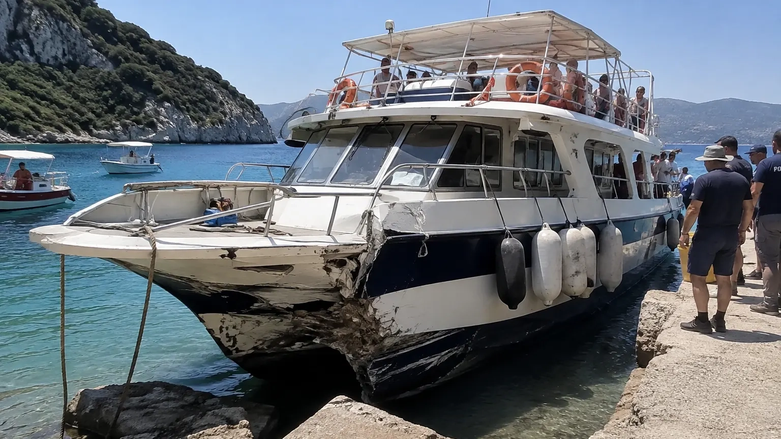 Turistik tekne kazası: 6 kişi yaralandı, kaptan gözaltına alındı