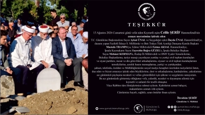 Gümülcine Müftüsü İbrahim Şerif eşinin cenazesine katılanlara teşekkür etti