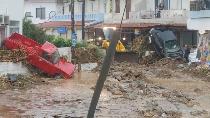 Girit’te şiddetli hava: Sel ve kurtarma operasyonları