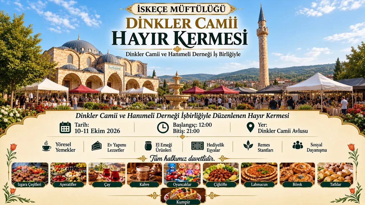 İskeçe Müftülüğü’nden Dinkler Camii’nde Hayır Kermesi