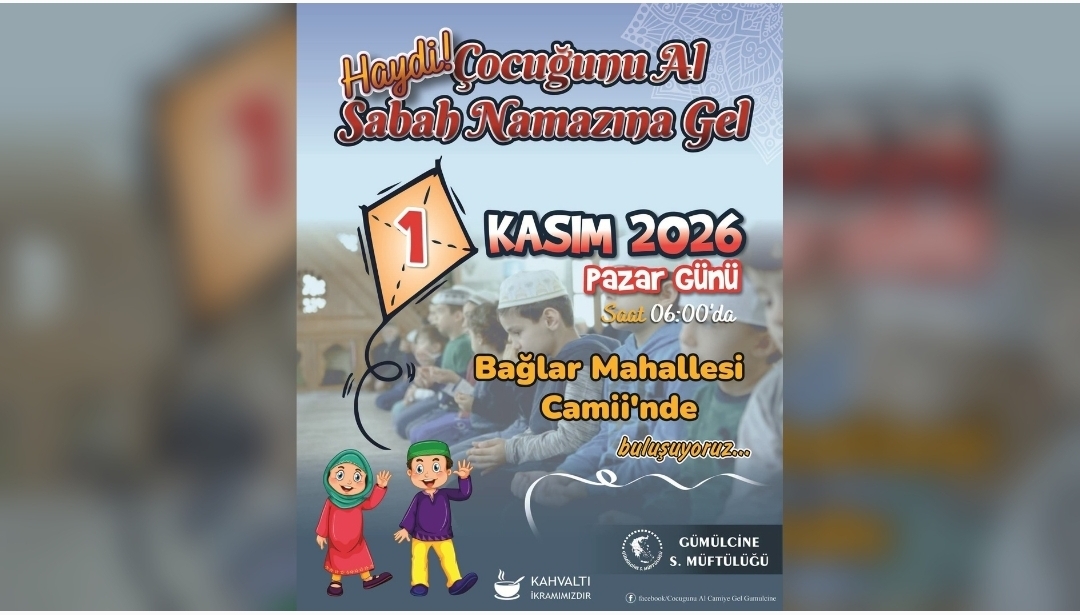 Çocuklar Pazar sabahı Bağlar Mahallesi Camii'nde bulaşacak 