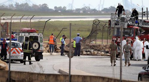 Malta'dan kalkan uçak düştü
