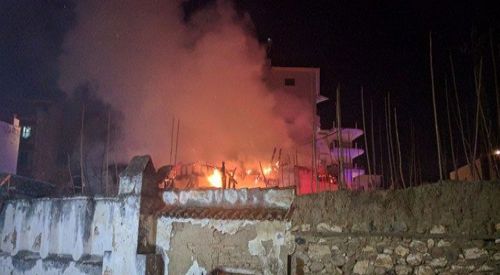 Kesikbaş mahallesinde bir evde yangın çıktı