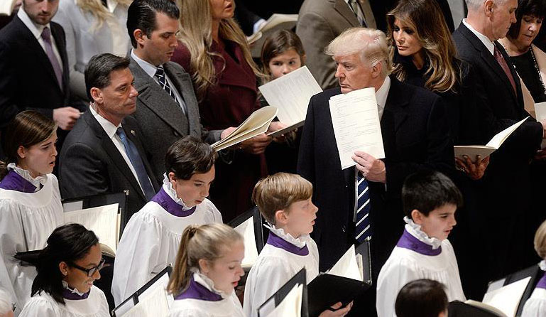ABD Başkanı Trump, Ulusal Katedral'deki dini törene katıldı