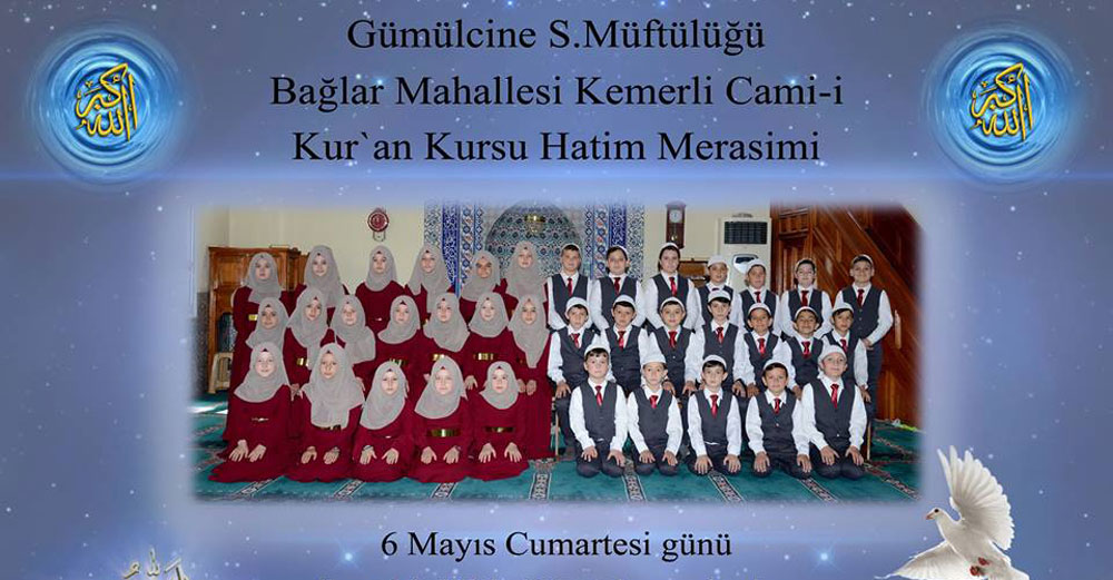 Bağlar Mahallesi hatim merasimine hazır