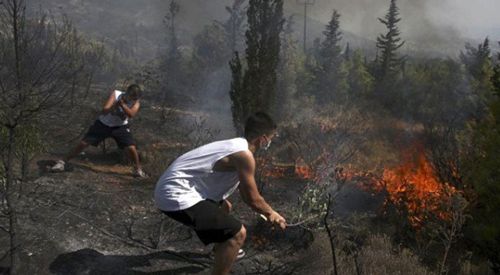 Yunanistan'da yangın: 1 ölü, 2 yaralı
