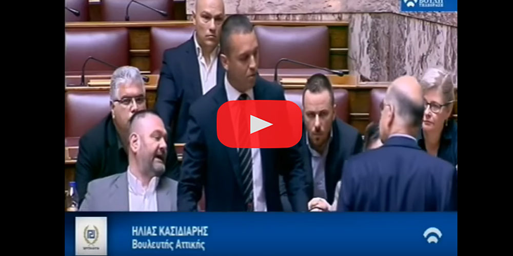 VİDEO | Altın Şafak milletvekili  Kasidiaris Mecliste YDP'li vekile saldırdı