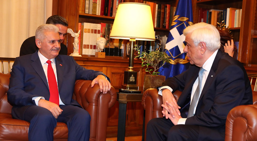 Yıldırım, Cumhurbaşkanı Pavlopoulos ile bir araya geldi