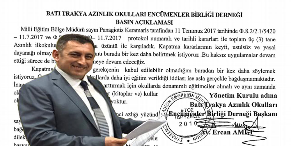 Encümenler Birliği'nden Azınlık Eğitimi sorunları hakkında açıklama