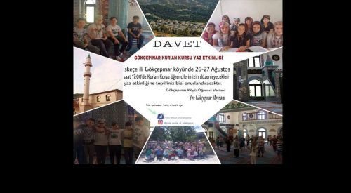 Gökçepınar Kur'an Kursu Yaz Etkinliği Düzenliyor