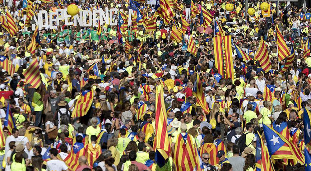 Katalonya'da bağımsızlık yanlısı gösteri