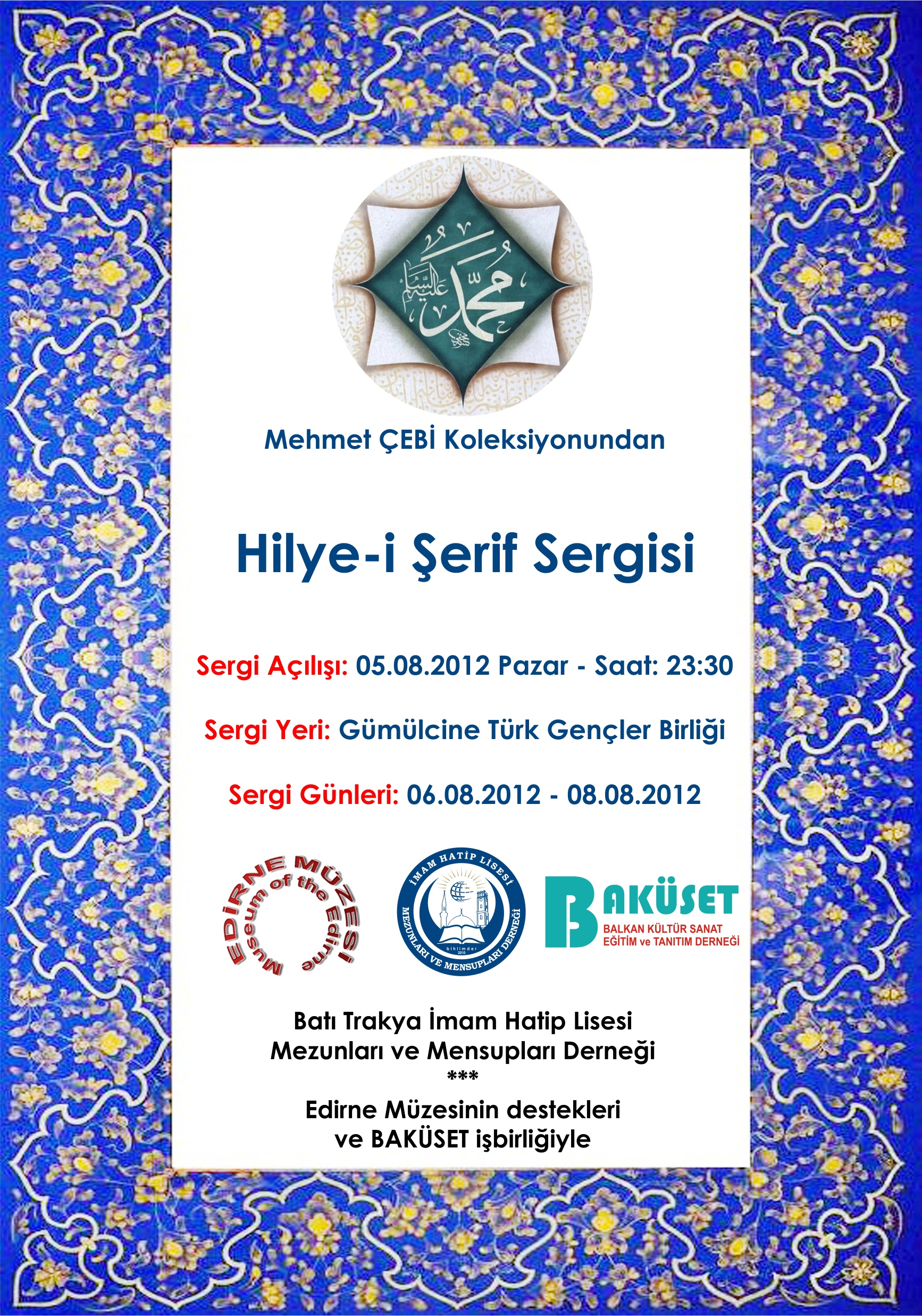 İmam Hatip Mezunları Derneği’nen İftar ve Hilye-i Şerif Sergisi