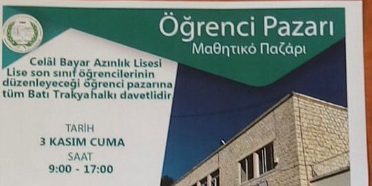 Celâl Bayar Azınlık Lisesi’nde öğrenci pazarı düzenlenecek