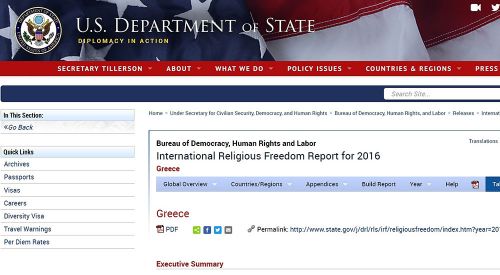 ABD 2016 Yunanistan Din Özgürlüğü Raporu’na ABTTF’den paralel rapor