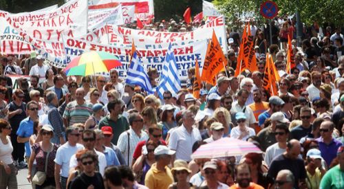 DEİ'nin özelleştirilmesi Atina'da protesto edildi