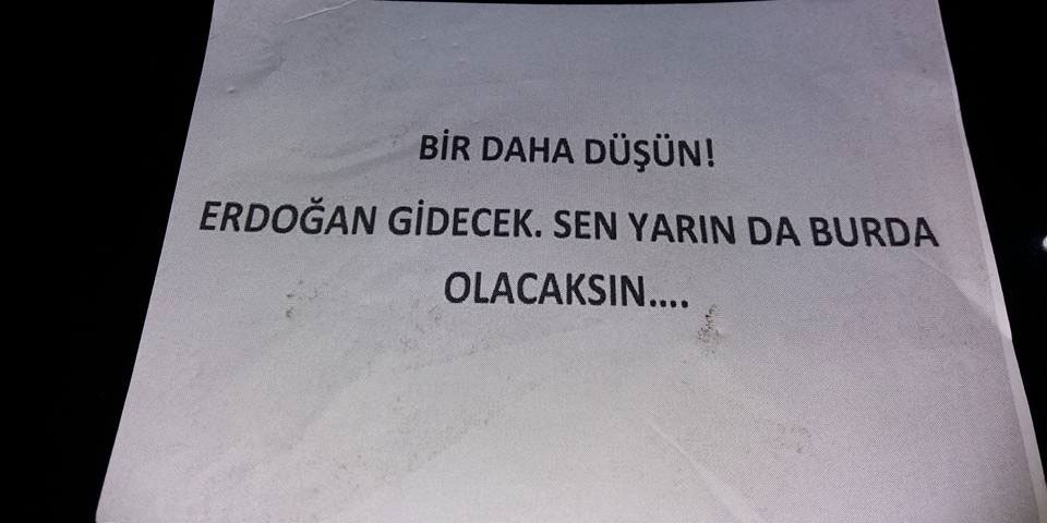 Erdoğan'ı karşılayacak Türk mahallelerinde tehdit içerikli bildiri dağıttılar