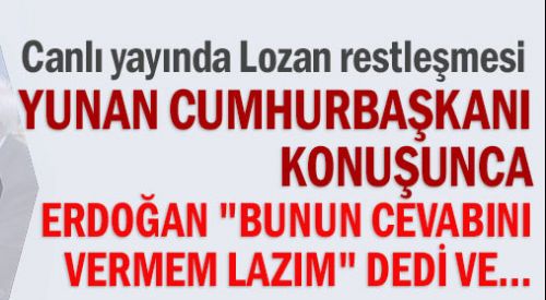 Erdoğan konuştu, Yunanistan sallandı!